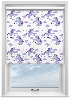Unicorn Magic, Purple - Twist&Fit Roller Blind